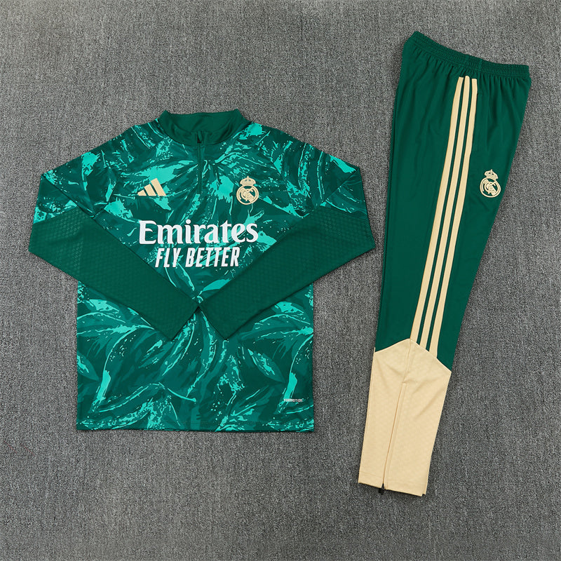 Real Madrid Tracksuit-Dark Green