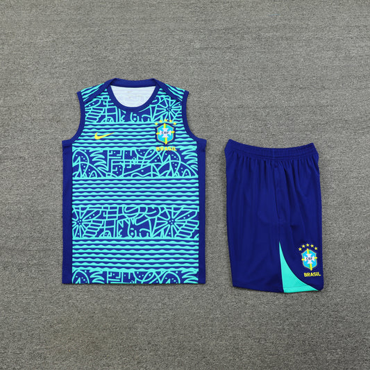 Brazil Vest Set-Light Blue and Dark Blue