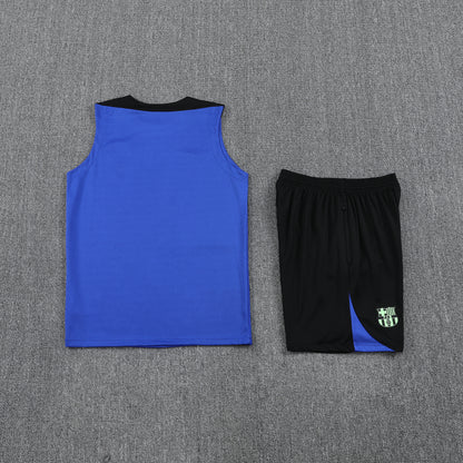 Barcelona Vest Set-Blue and Black