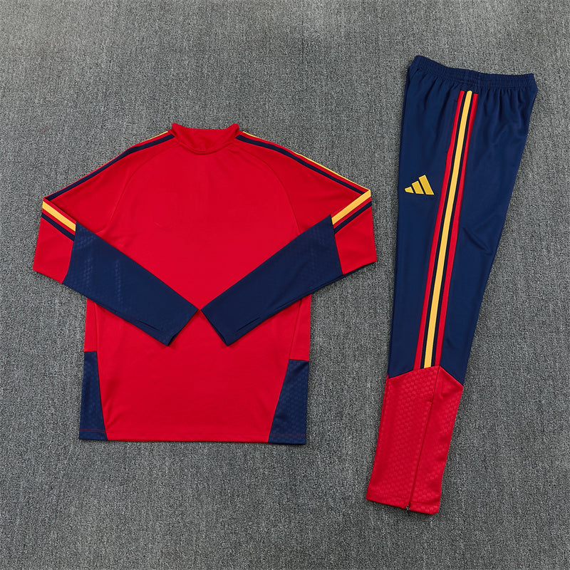 Spain Tracksuit-Red and Navy Blue