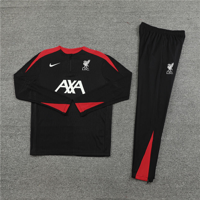 Liverpool Tracksuit-Black and Red