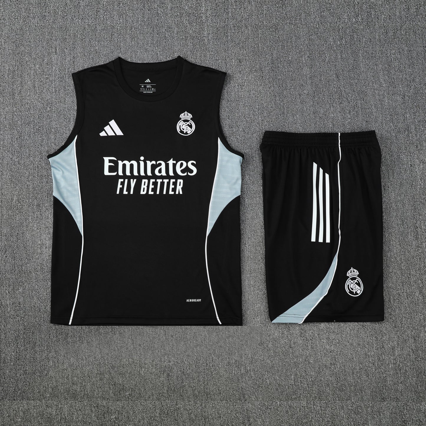 Real Madrid Vest Set-Black and Grey