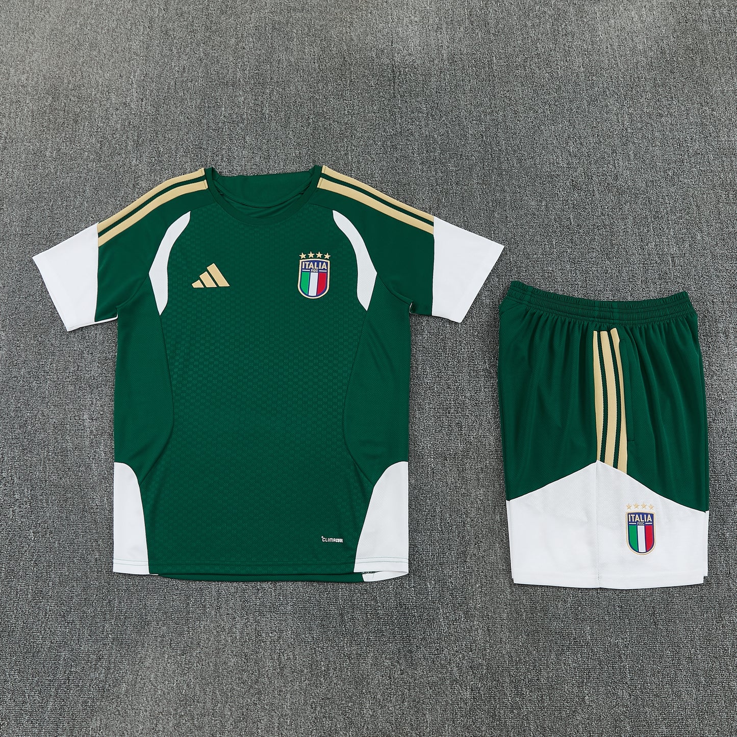 Italy Shorts Set-Green and White
