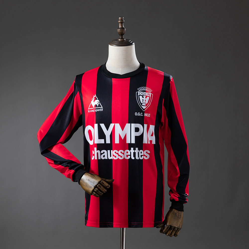 OGC Nice 77/78 Home Long-Sleeve Retro Jersey