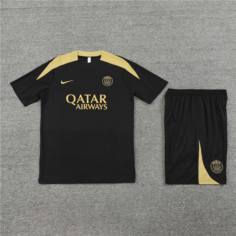 PSG Shorts Set-Black and Golden