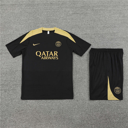 PSG Shorts Set-Black and Golden
