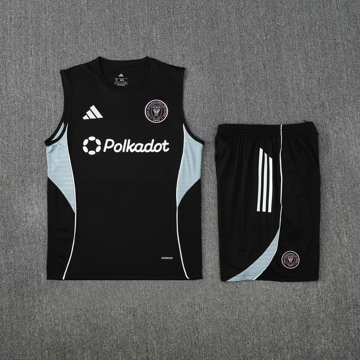Inter Miami Vest Set-Black and Grey