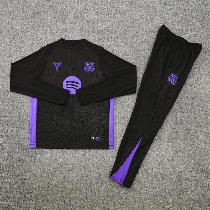 Barcelona Tracksuit-Black and Purple