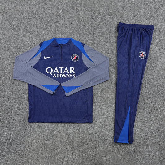 PSG Tracksuit-Navy Blue and Grey
