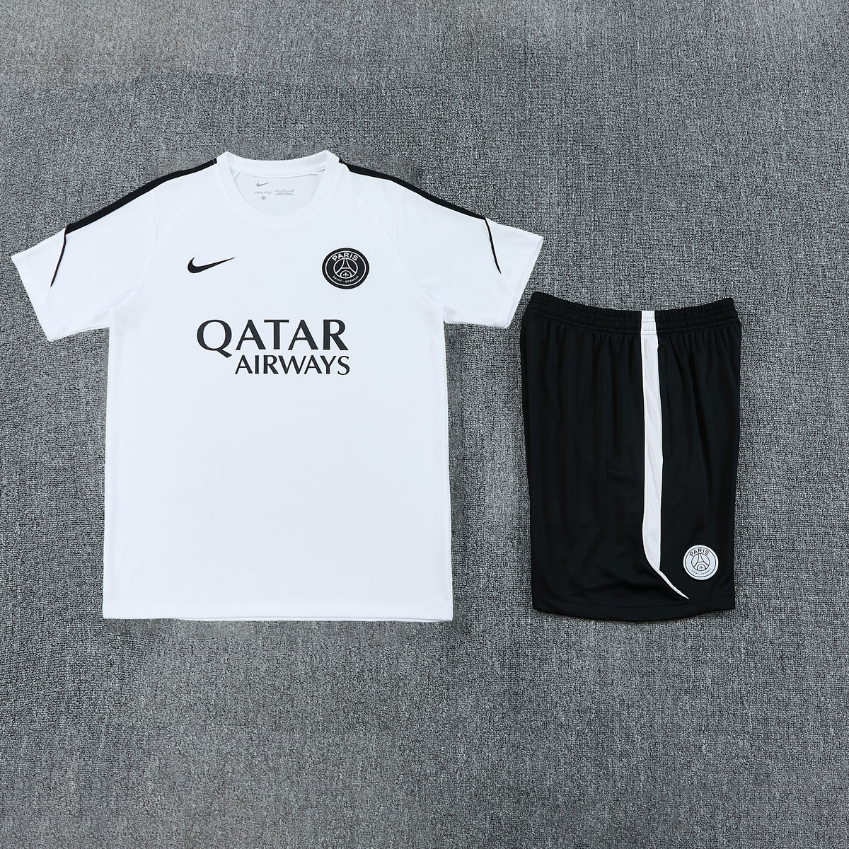 PSG Shorts Set-White and Black