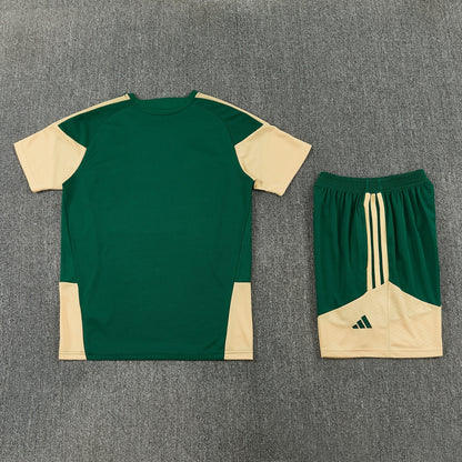 Real Madrid Shorts Set-Dark Green and Cream