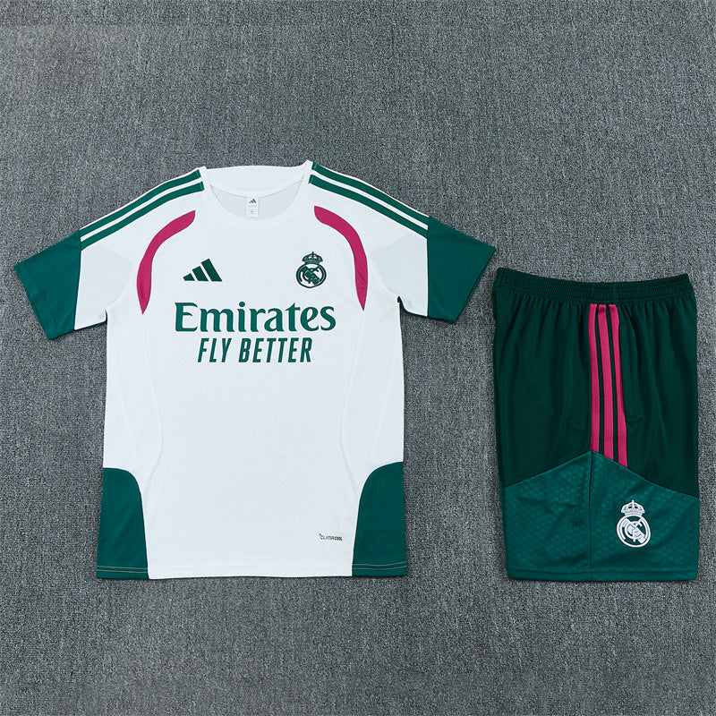 Real Madrid Shorts Set-White and Dark Green