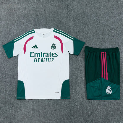 Real Madrid Shorts Set-White and Dark Green