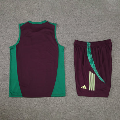 Mexico Vest Set-Brown and Dark Green