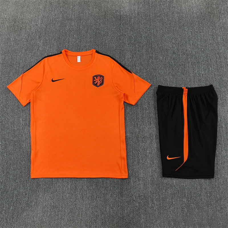 Netherlands Shorts Set-Orange and Black