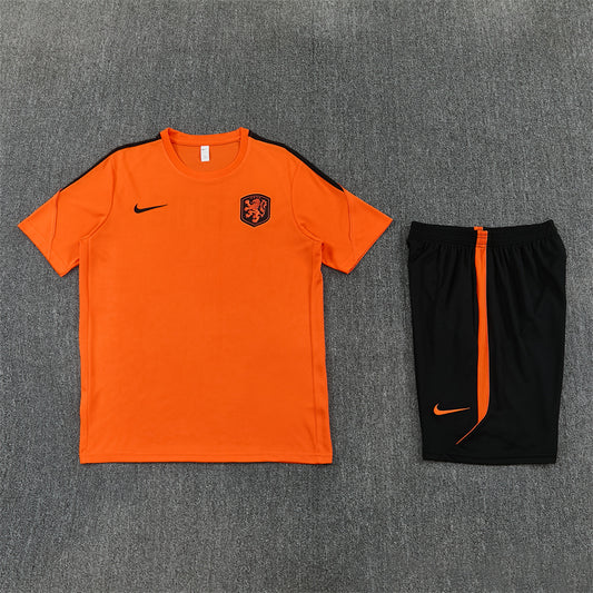 Netherlands Shorts Set-Orange and Black