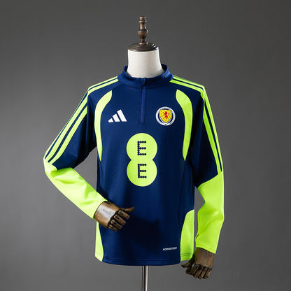 Scotland 2026 Training Top Navy Blue & Fluorescent Green
