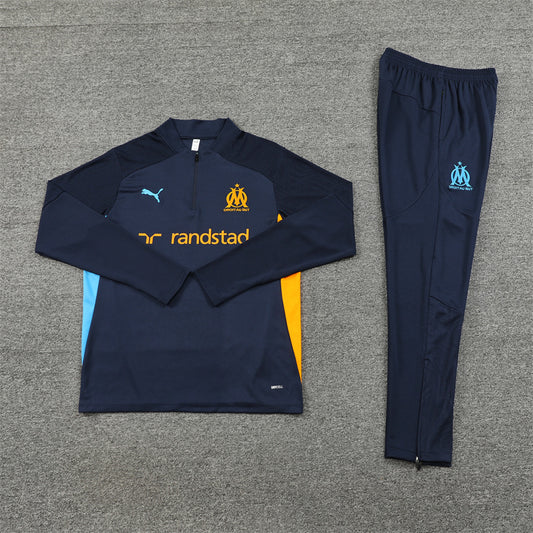 Olympique de Marseille Tracksuit-Navy Blue
