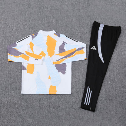 Real Madrid Tracksuit-White and Black