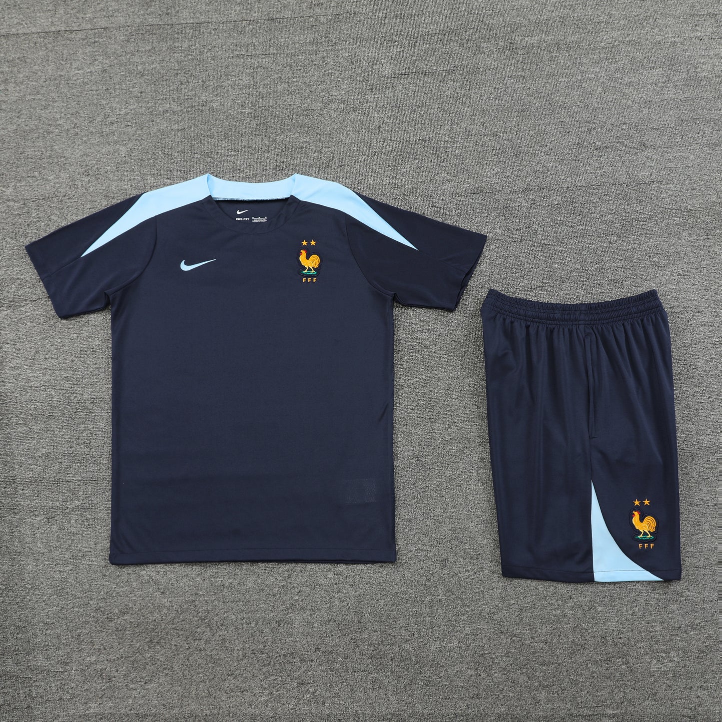 France Shorts Set-Navy Blue