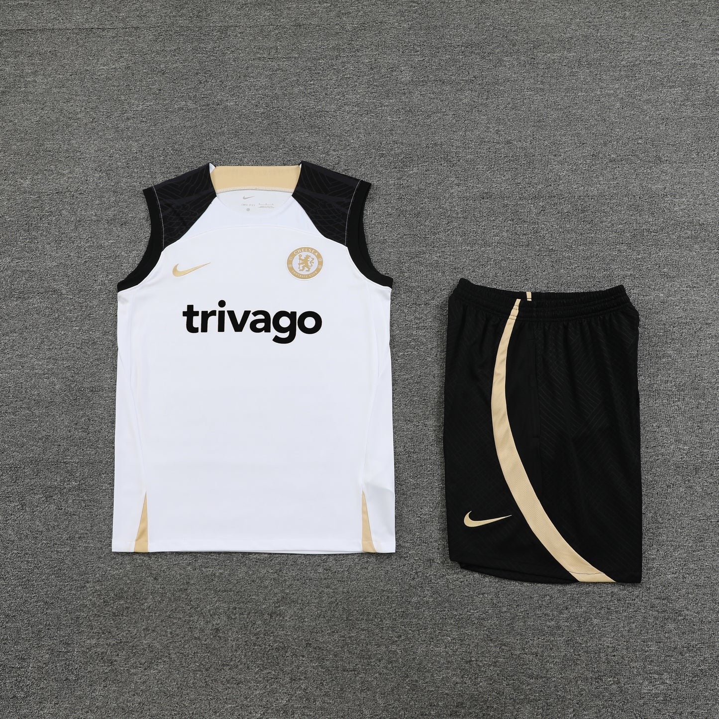 Chelsea Vest Set-White and Black