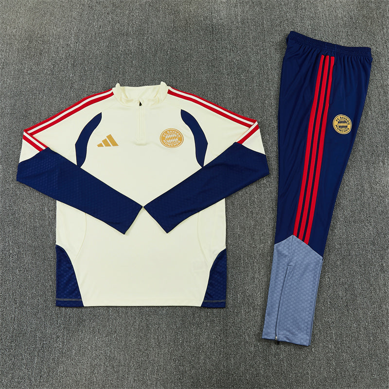 FC Bayern Munich Tracksuit-Cream and Navy Blue