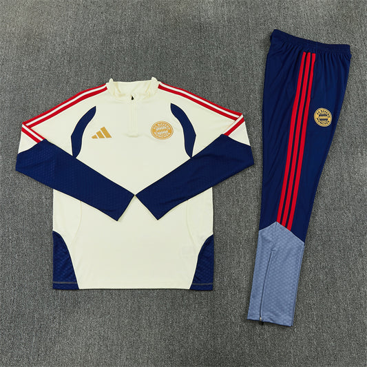 FC Bayern Munich Tracksuit-Cream and Navy Blue