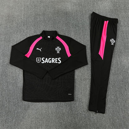 Portugal Tracksuit-Black and Pink