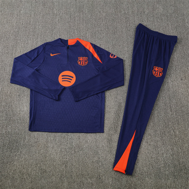Barcelona Tracksuit-Navy Blue and Orange