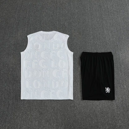 Chelsea Vest Set-White and Black