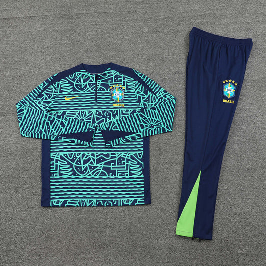 Brazil Tracksuit-Green and Navy Blue