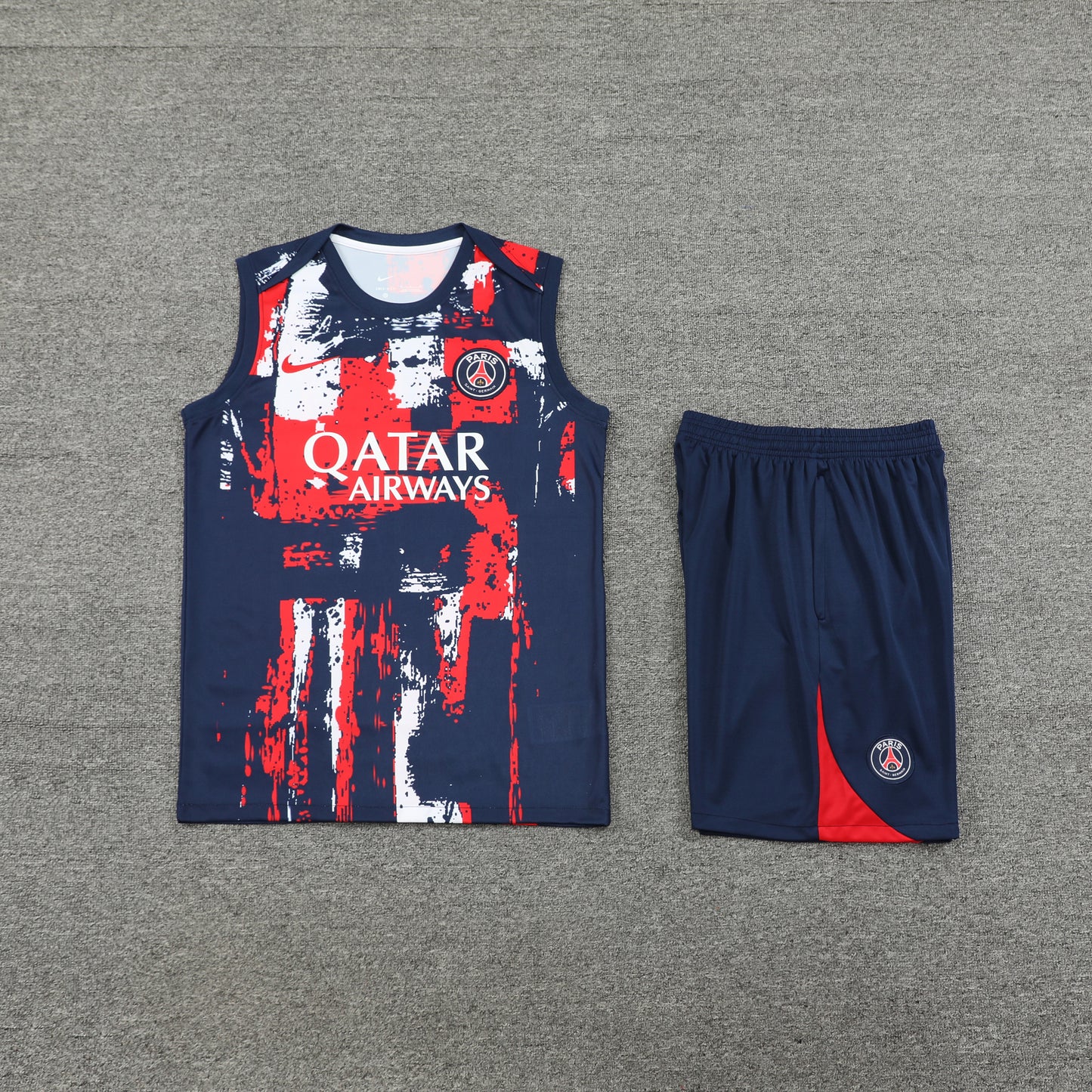PSG Vest Set-White, Red and Navy Blue