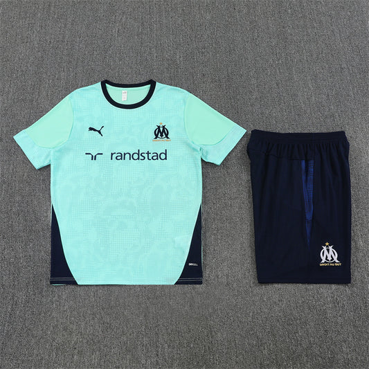 Olympique de Marseille Shorts Set-Blue and Black