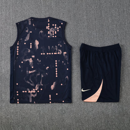 Chelsea Vest Set-Navy Blue