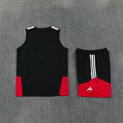 Germany Vest Set-Black and Red