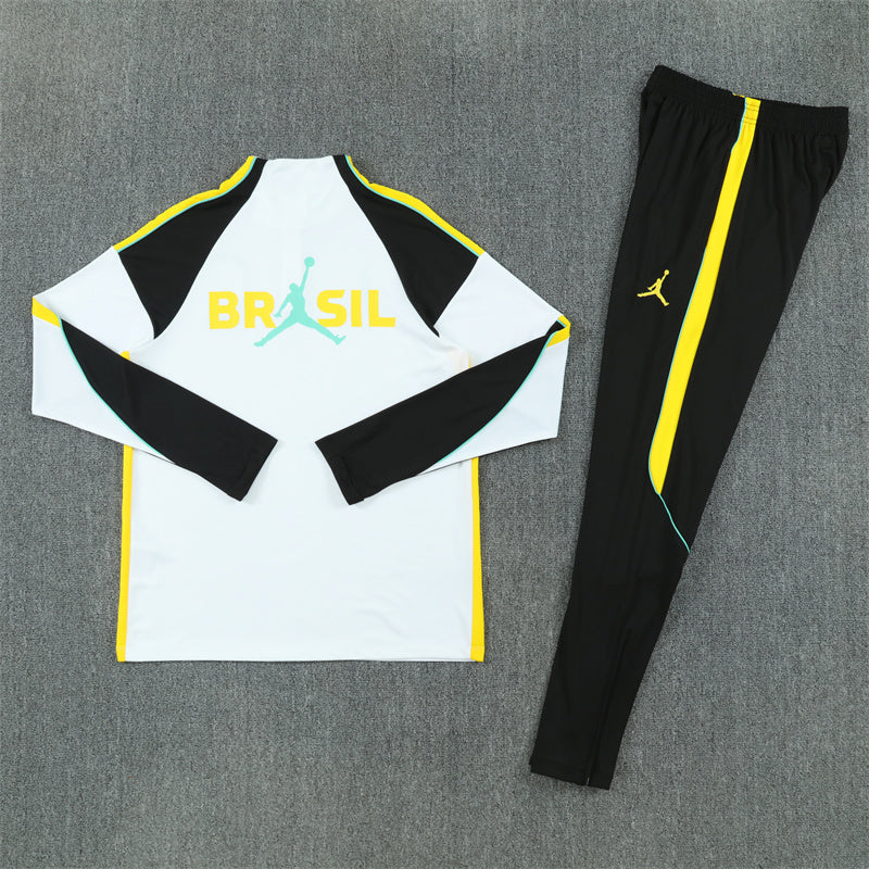 Brazil Tracksuit-White and Black