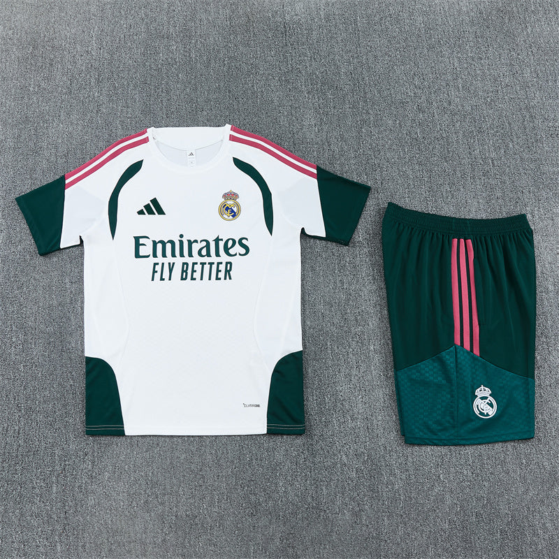 Real Madrid Shorts Set-White and Dark Green