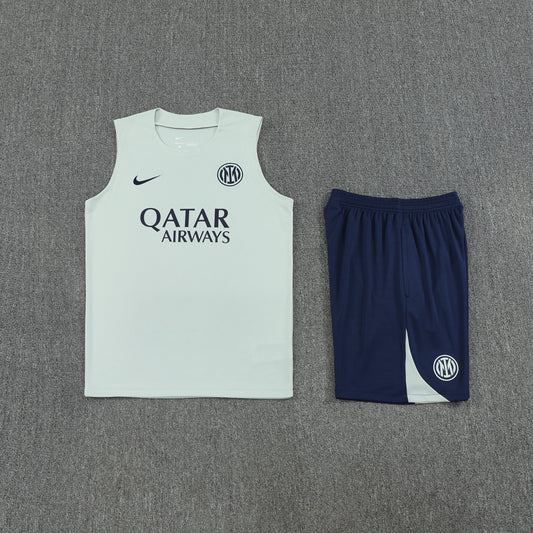 Inter Milan Vest Set-Grey and Navy Blue