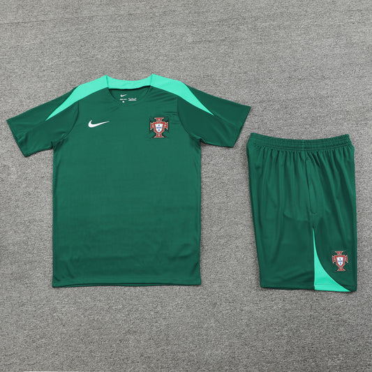 Portugal Shorts Set-Dark Green