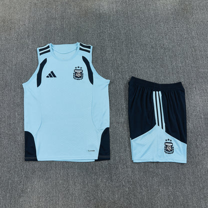 Argentina Vest Set-Light Blue and Navy