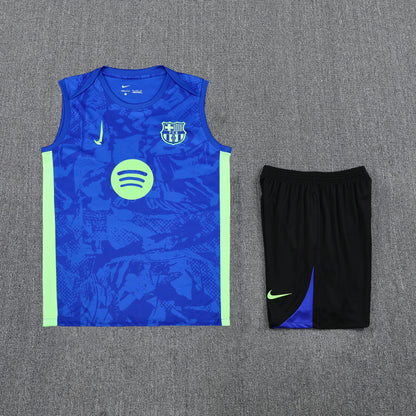 Barcelona Vest Set-Blue and Black