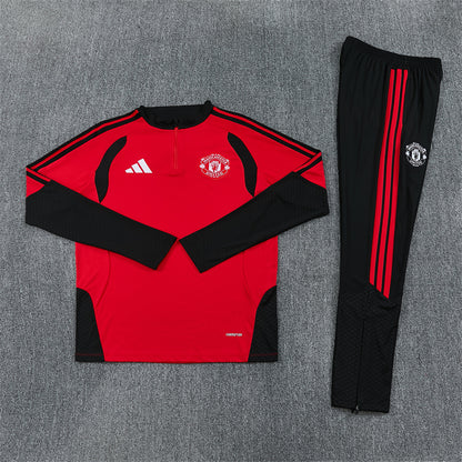 Manchester United Tracksuit-Red and Black