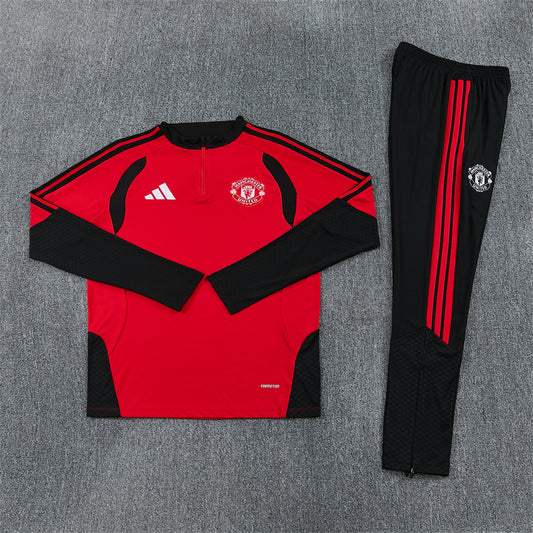 Manchester United Tracksuit-Red and Black
