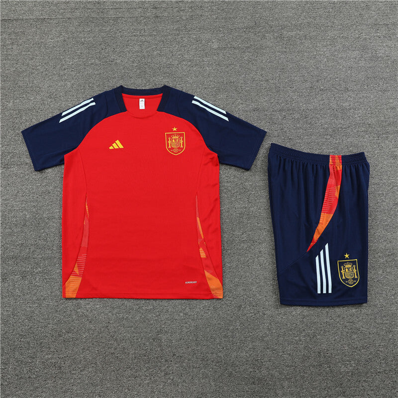 Spain Shorts Set-Red and Navy Blue