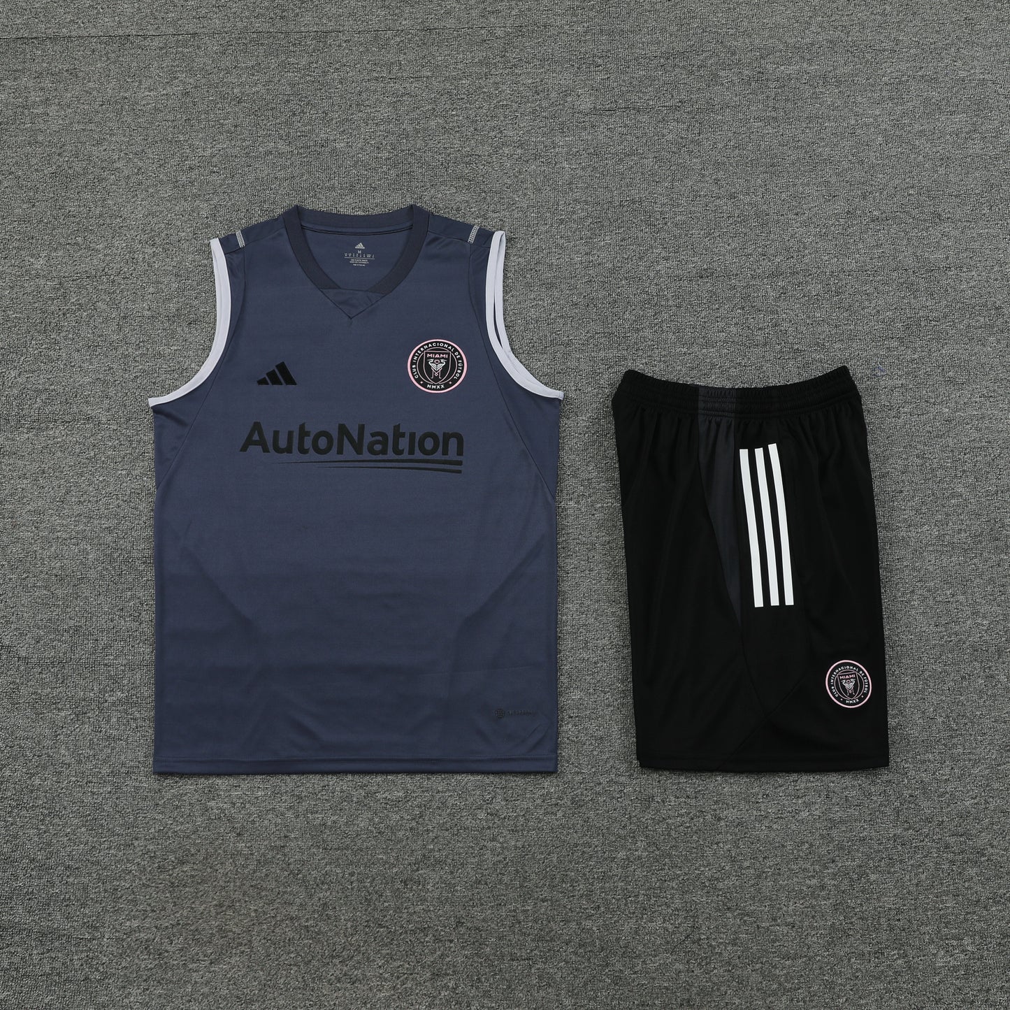 Inter Miami Vest Set-Dark Grey and Black