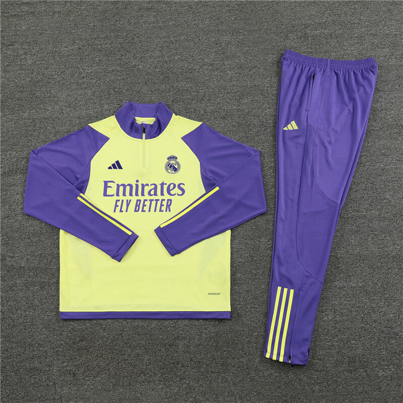 Real Madrid Tracksuit-Yellow and Purple