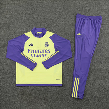 Real Madrid Tracksuit-Yellow and Purple
