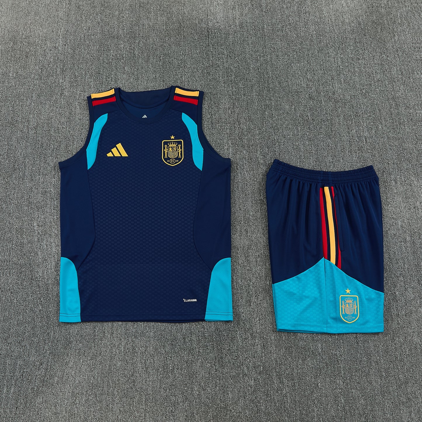 Spain Vest Set-Navy and Blue