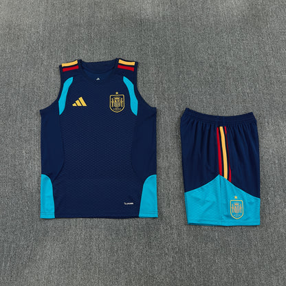 Spain Vest Set-Navy and Blue