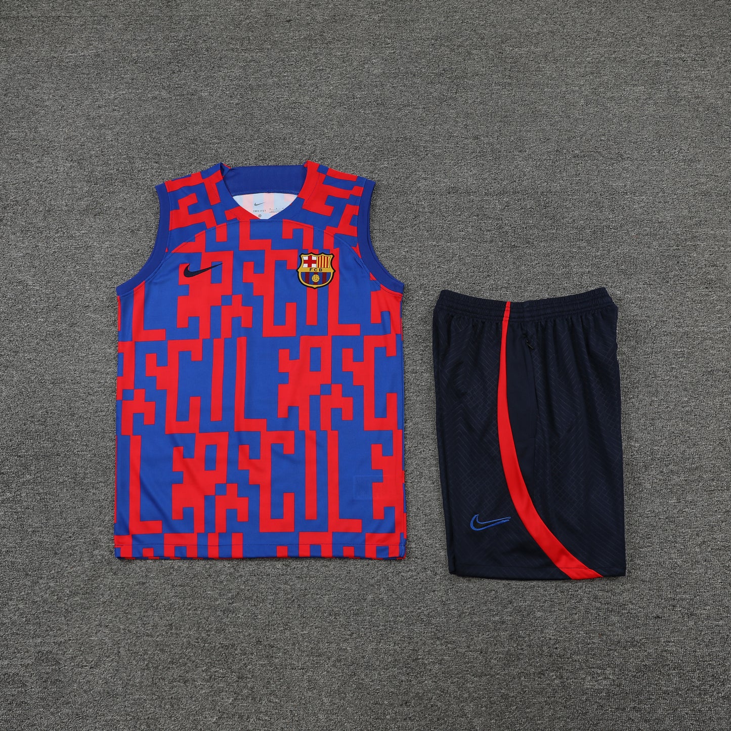 Barcelona Vest Set-Red, Blue and Black